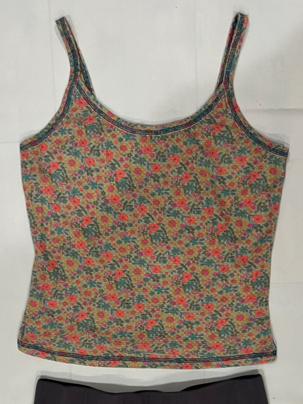 NATURAL LIFE Green Floral Cami Top